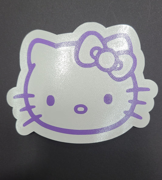 Hello Kitty Vinyl Glossy Purple Decal