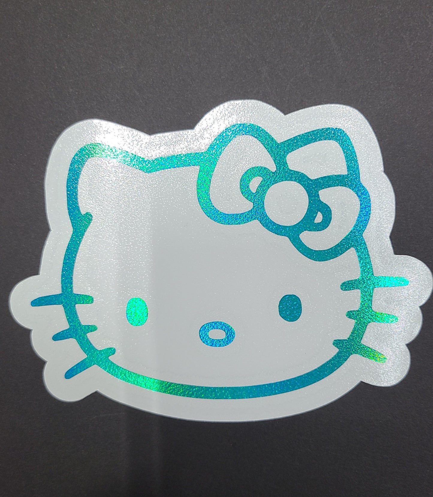 Hello Kitty Vinyl Iridescent Turquoise Decal