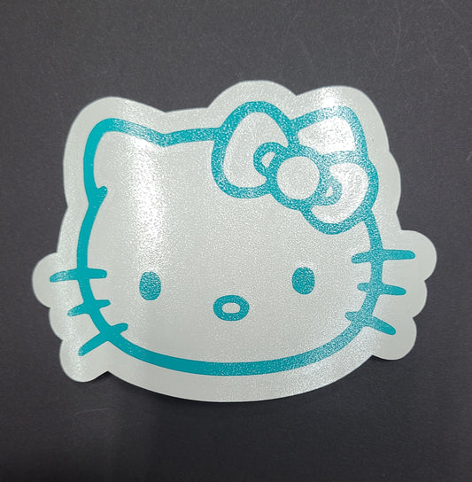 Hello Kitty Vinyl Glossy Turquoise Decal