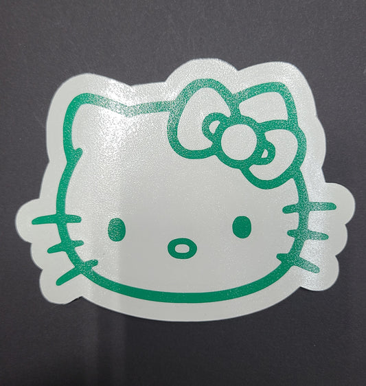 Hello Kitty Vinyl Glossy Green Decal