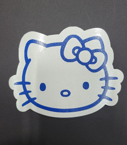 Hello Kitty Vinyl Glossy Blue Decal