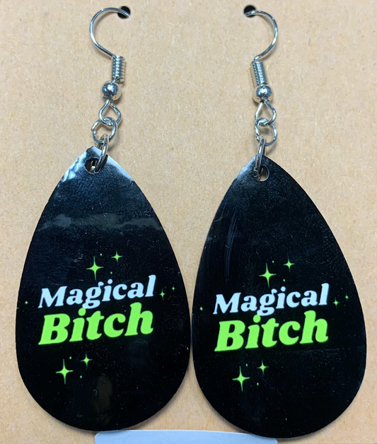 Magical Bitch Teardrop Earrings